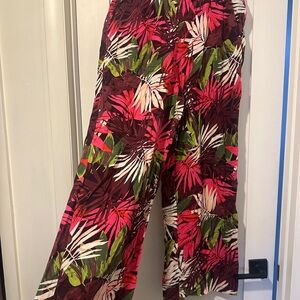 Lands' End Multicolor Floral Pants